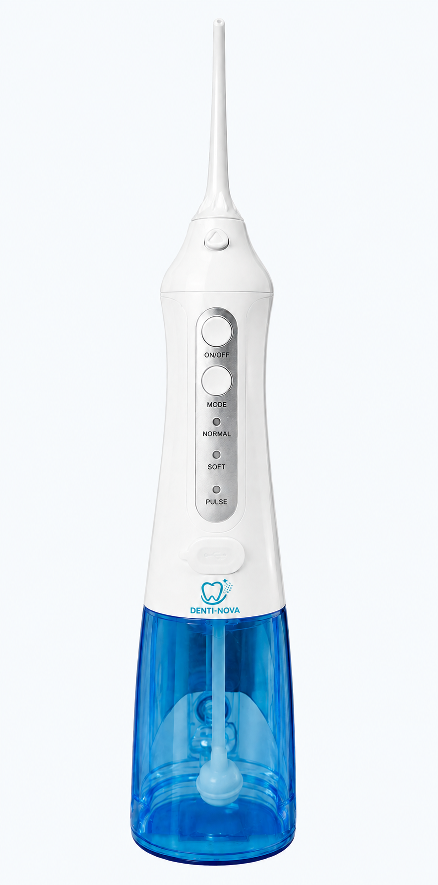 Irrigador bucal DENTI-NOVA con tres modos de limpieza